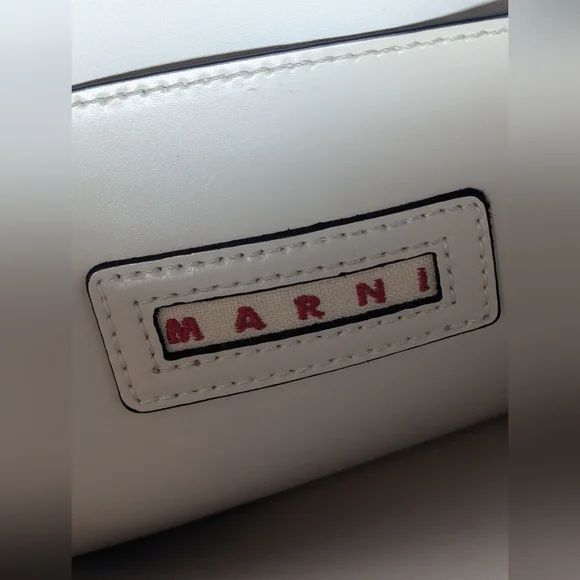 Marni Leather Colorblock olive green&blue &white Tote handbag - Picture 10 of 12